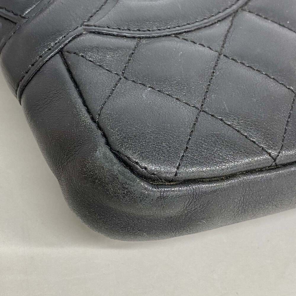 CHANEL Black Lambskin Leather Shoulder Bag - Picture 6 of 15
